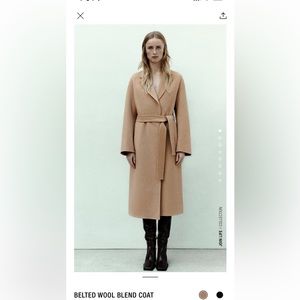 Zara Belted Wool Coat